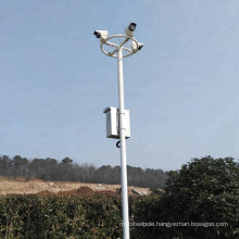 Hot dip galvanized steel pole with various design CCTV monitor traffic lighting steel pole